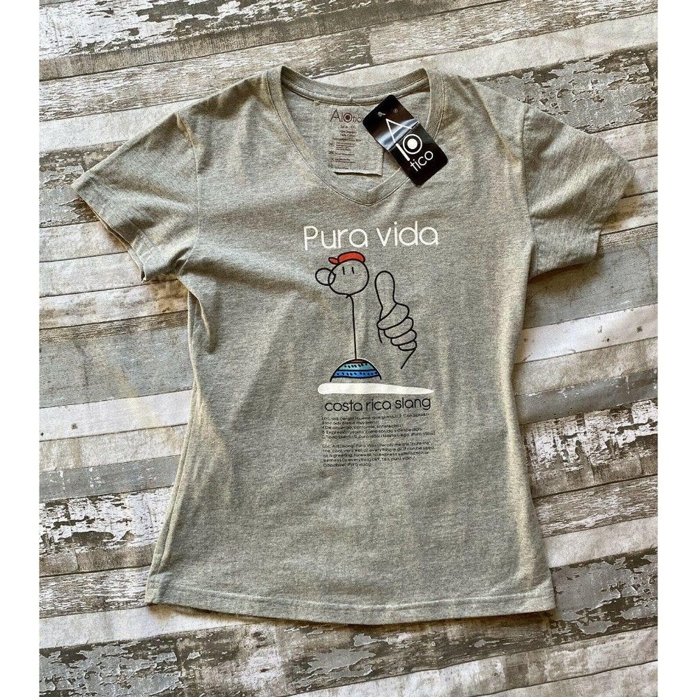 Pura Vida “Pure Life” Grey T-shirt –  Costa Rica